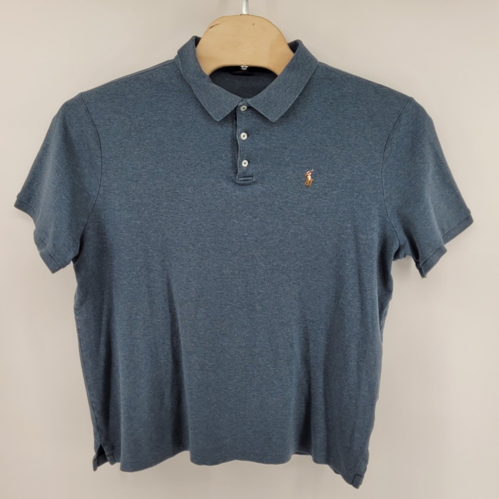 Ralph Lauren Polo Shirt Classic Fit Mens XL Blue Short Sleeve Embroidered Pony